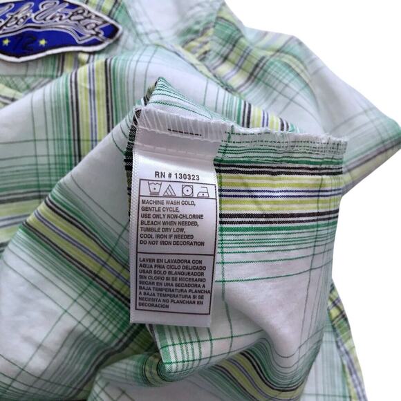 Ecko Unlimited NWT Plaid Button Down Shirt Boys L (16/18) - Picture 7 of 8